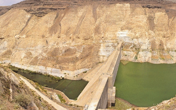 Fluss Jarmuk am Drei-Ländereck Syrien, Jordanien und Israel.
