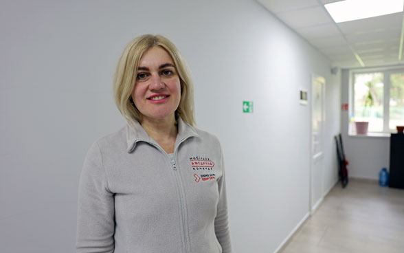 Tetiana Bohuslavska, psicóloga del proyecto “Act for Health”, en las instalaciones del proyecto.