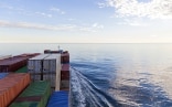 Cargo ship on sea.