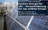 Carte d'invitation pour la table ronde sur laquelle on peut voir un système photovoltaïque.