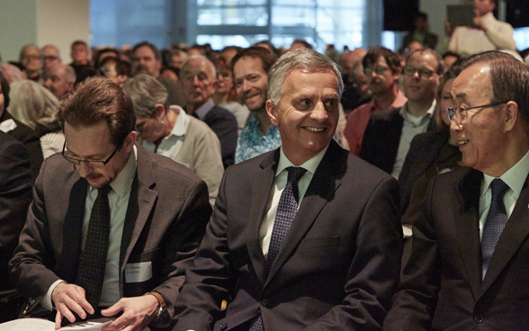 Didier Burkhalter and Ban Ki-moon.