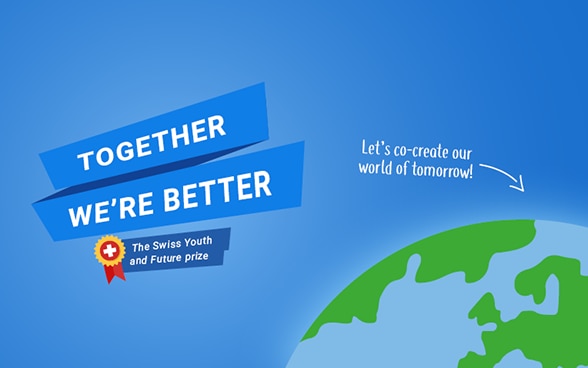 Logo mit des Wettbewerbs «Together we're better» auf dem der Globus zu sehen ist.