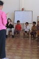 An SDC worker visits a pre-school class in Mondulkiri Province.