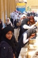 Girls at a secondary school in Aswan drink water from taps installed in the schoolyard.