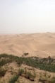 Eine Wüstenlandschaft in der nordchinesischen Provinz Ningxia.