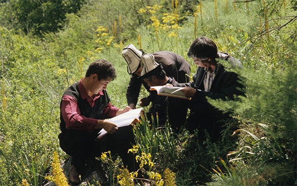 Forestali durante l'addestramento in Kirghizistan