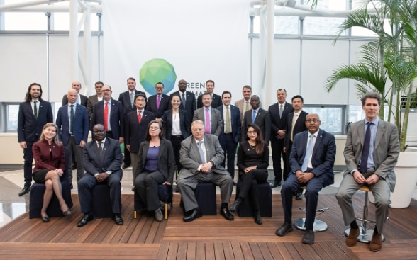 Group picture of the GCF Board at its headquarters in Songdo, South Korea