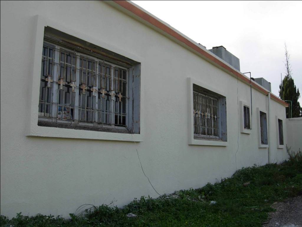 La fachada de la escuela tras la rehabilitación.