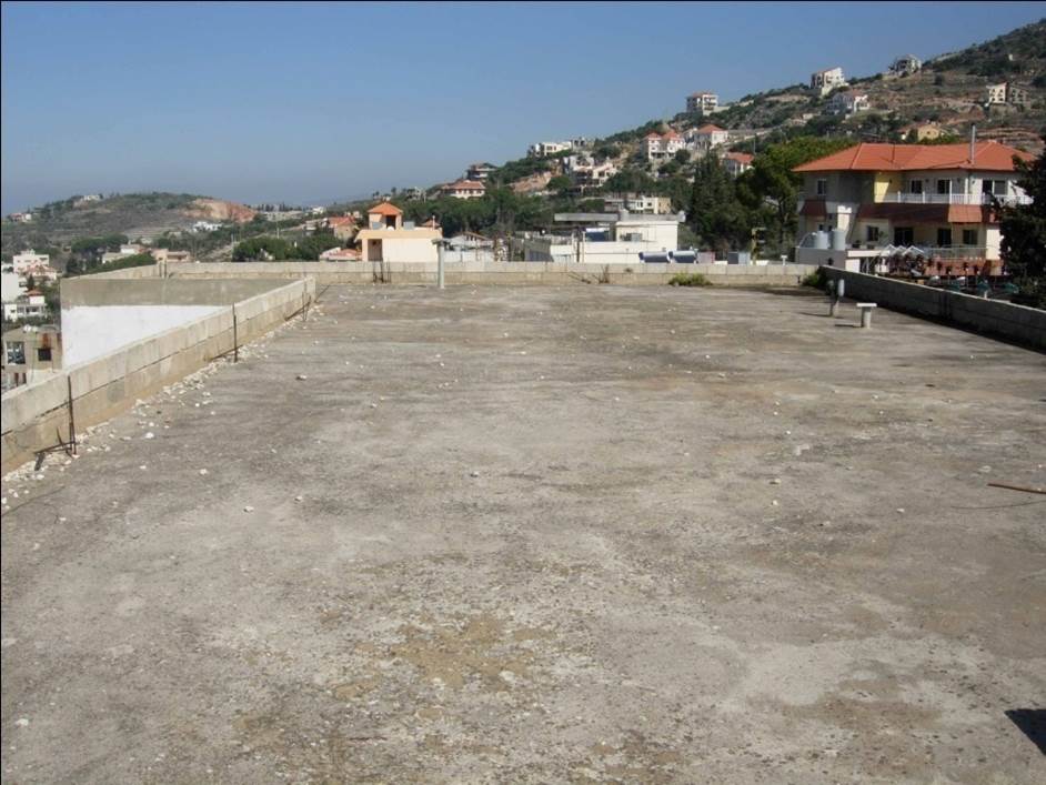 A damaged school roof.