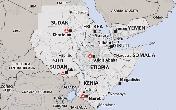 Corno d'Africa (Somalia, Etiopia, Kenia)
