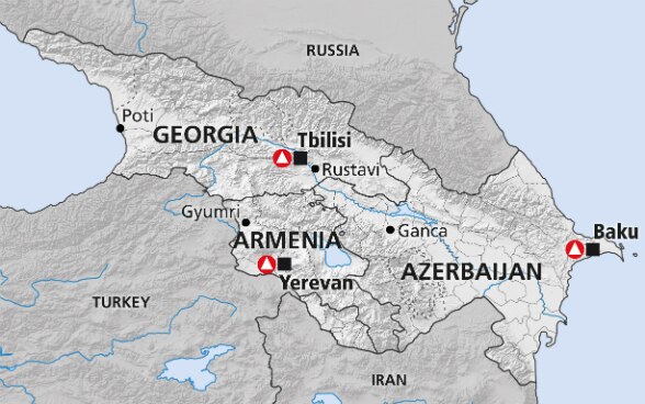 map of georgia armenia and azerbaijan South Caucasus Georgia Armenia Azerbaijan map of georgia armenia and azerbaijan