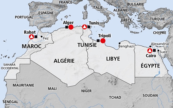 tunisie carte du maghreb