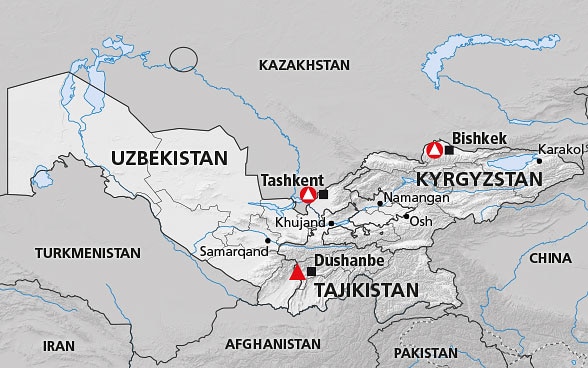 Central Asia Kyrgyzstan Tajikistan Uzbekistan