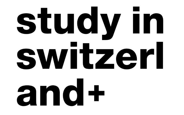 Logo: Schwarz auf weiss steht geschrieben «study in switzerland».