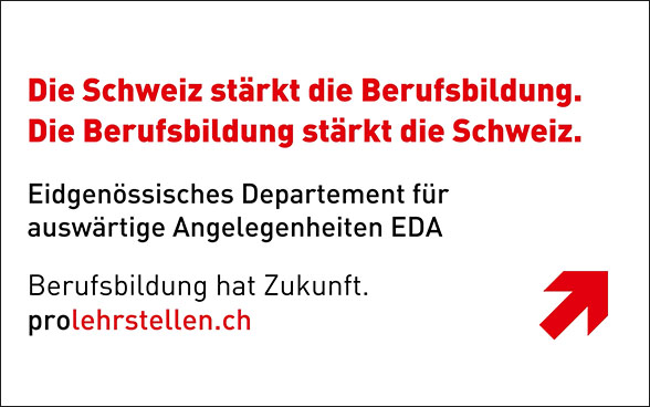 Slogan zur Berufsbildung der Schweiz.