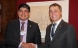 Federal Councillor Ignazio Cassis shakes hands with the President of Costa Rica, Carlos Alvarado Quesada, at the WEF.