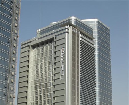 Vue de l’immeuble abritant l’Ambassade de Suisse aux Émirats arabes unis.