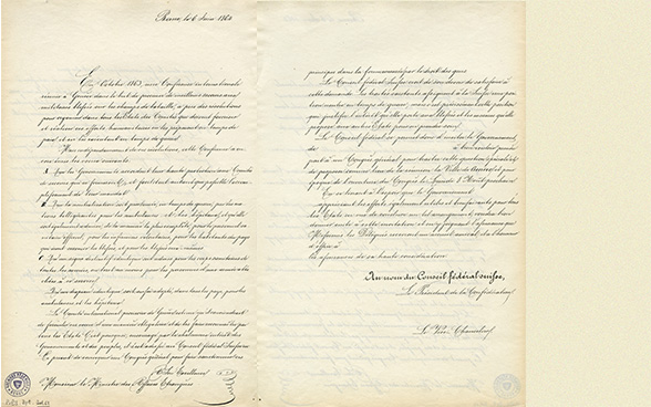 Convocazione del Consiglio federale alla Conferenza di Ginevra del 6 giugno 1864