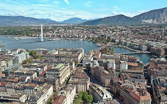 Aussicht auf die Stadt Genf