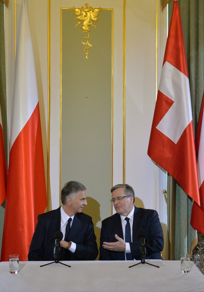 Bundespräsident Didier Burkhalter und der polnische Präsident Bronislaw Komorowski.
