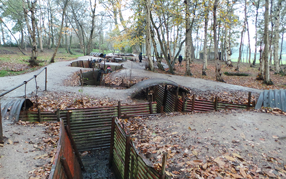 Der ehemalige Schützengraben «Hill 62» bei Ypern in Belgien (Westflandern)