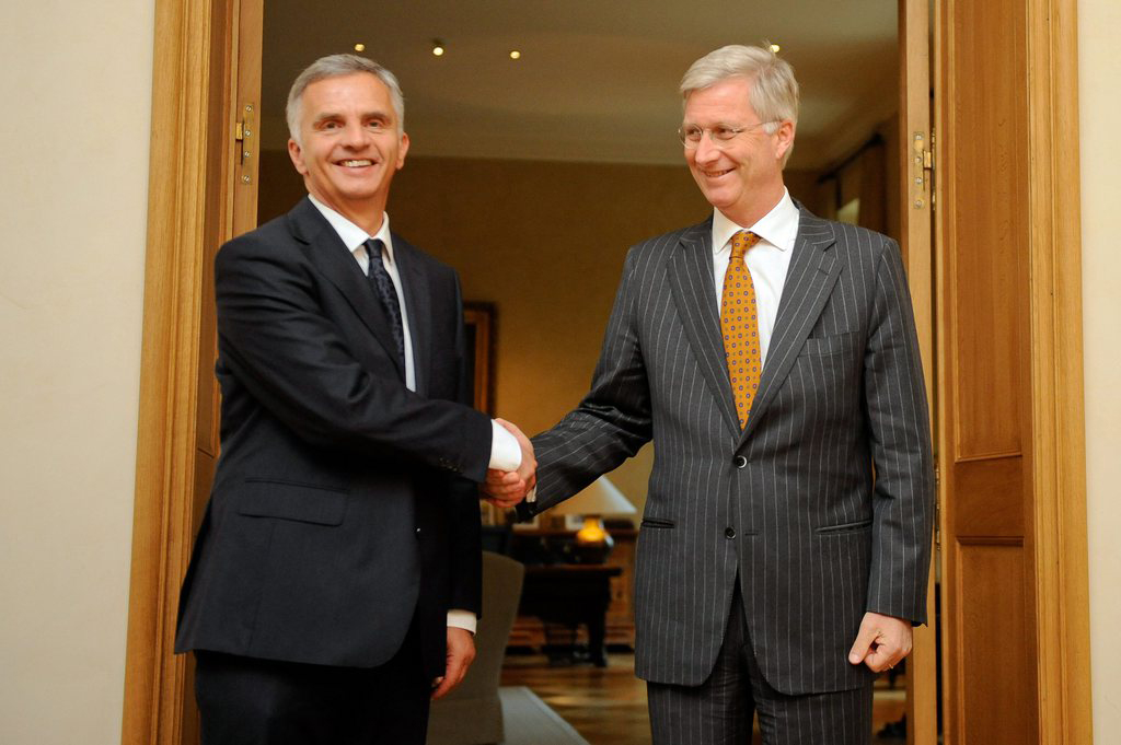 Didier Burkhalter with King Philippe.