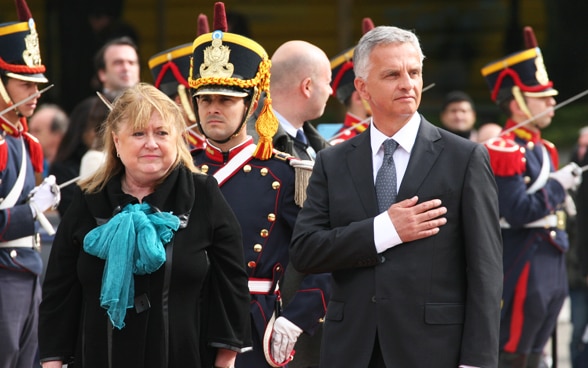 Il consigliere federale Didier Burkhalter con la ministra degli esteri argentina Susana Malcorra. © DFAE