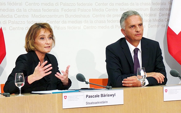 Pascale Baeriswyl and Didier Burkhalter