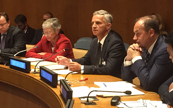 Bundesrat Didier Burkhalter vertritt die Schweiz in der ministeriellen Woche (High Level Week) in New York an verschiedenen Veranstaltungen zu aktuellen Themen.