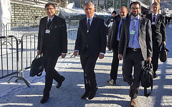 Le conseiller fédéral Didier Burkhalter au WEF 2017.