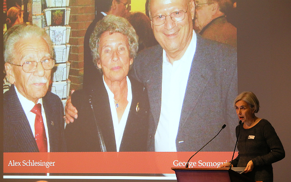 Historikerin Charlotte Schallié bei der Präsentation des Buches «Under Swiss Protection», in dem das Leben von Carl Lutz nachgezeichnet wird.