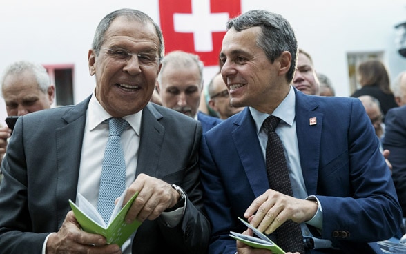 Rencontre à Moscou entre le chef du DFAE Ignazio Cassis et son homologue russe Sergueï Lavrov.