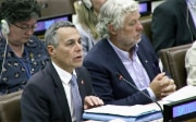 Federal councillor Ignazio Cassis addresses the EU conference on Syria at the UN in New York.