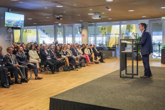 Il consigliere federale Ignazio Cassis durante il discorso di apertura della Conferenza degli ambasciatori 2019.