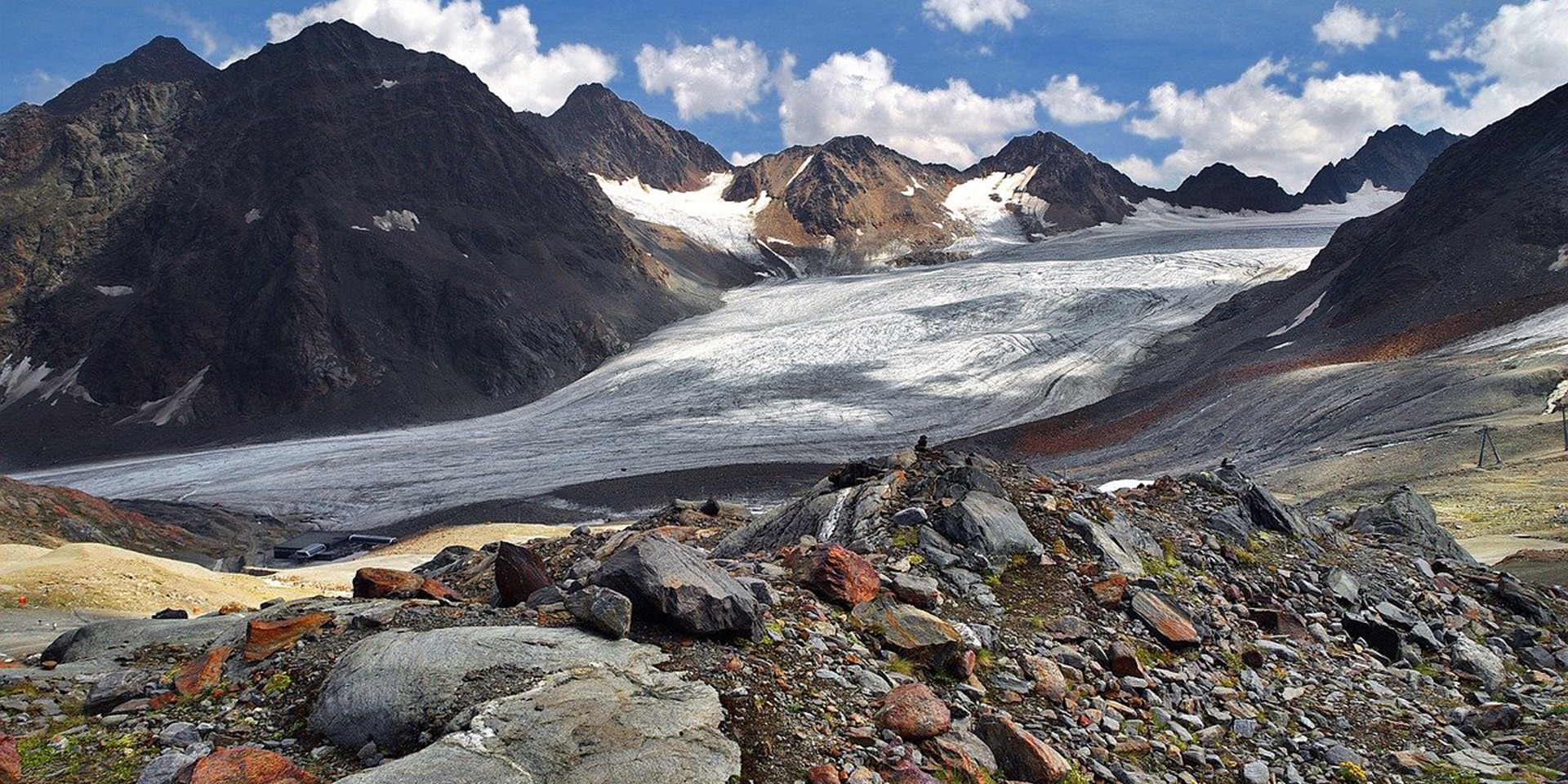  Mountains and glacier in the Central Alps