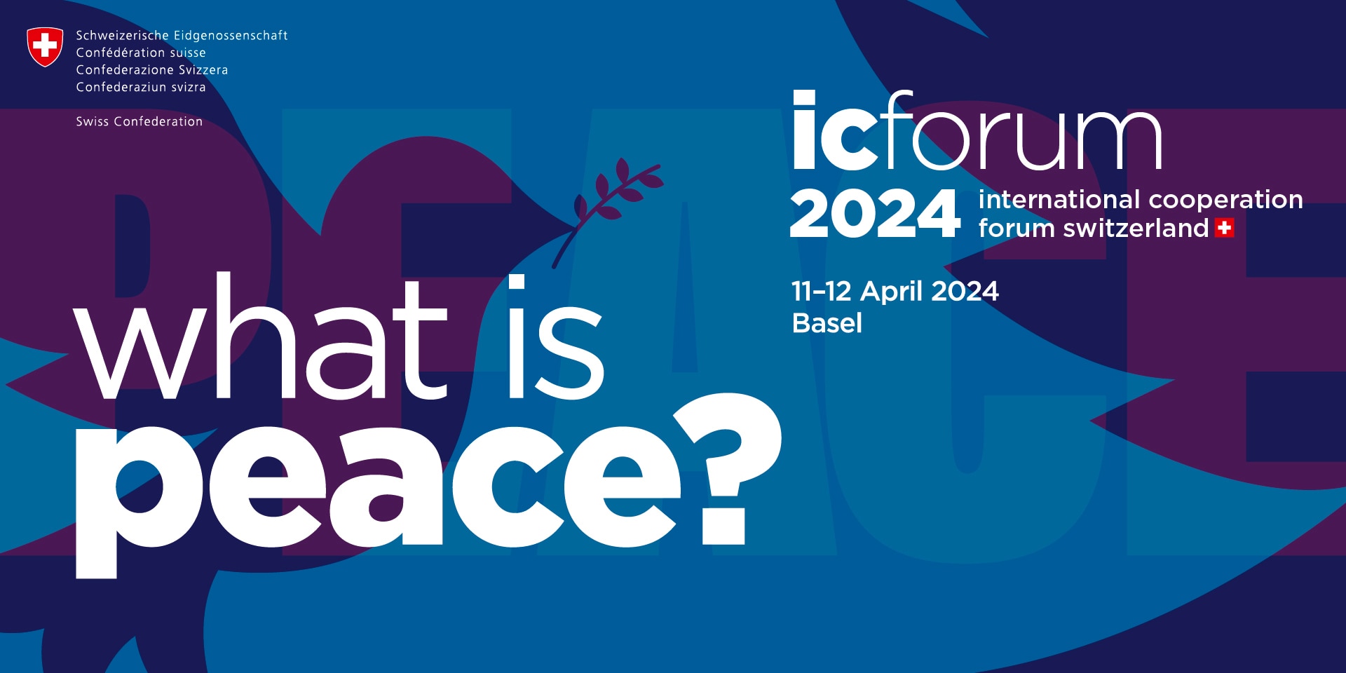  Logo des dritten IC Forum zum Thema Frieden. 