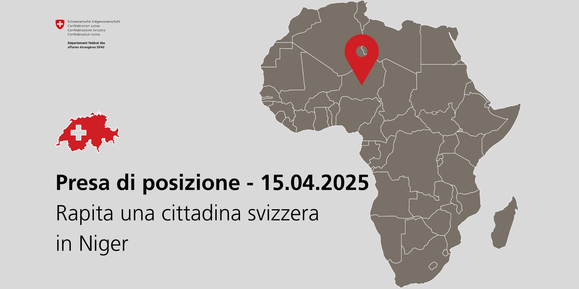 Mappa del continente africano, con il Niger evidenziato.