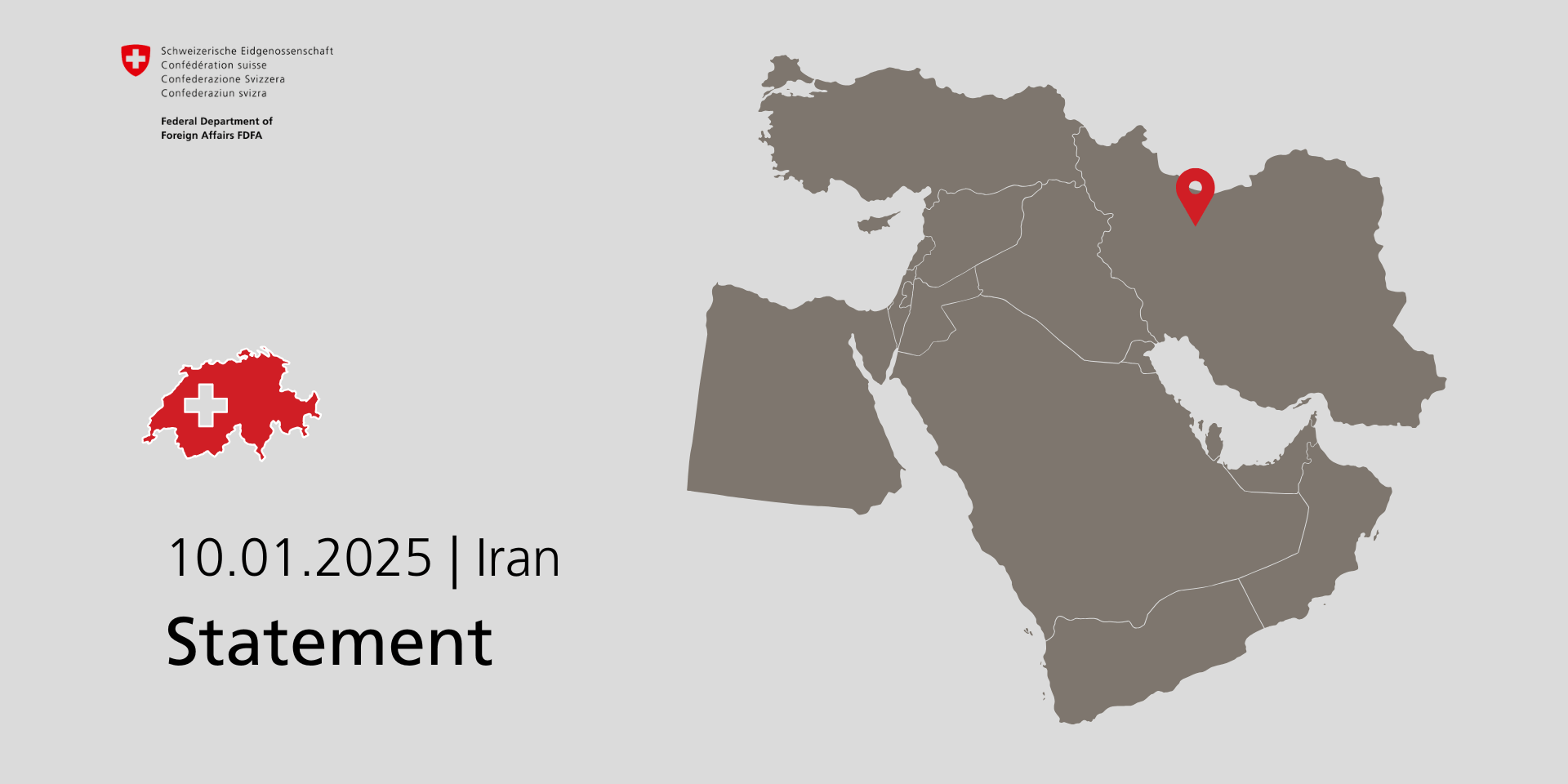 Switzerland is demanding that the Iranian authorities provide detailed information on the reasons for the arrest and a full investigation into the circumstances of the death of a Swiss national.