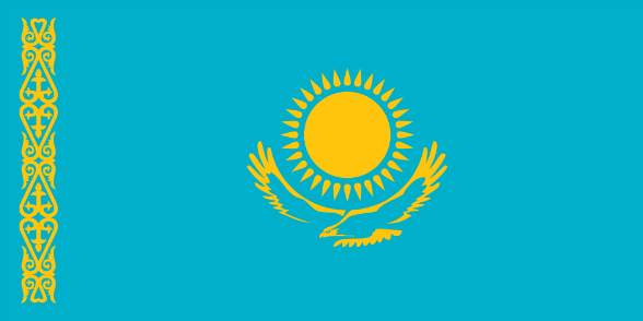 Flagge Kasachstan