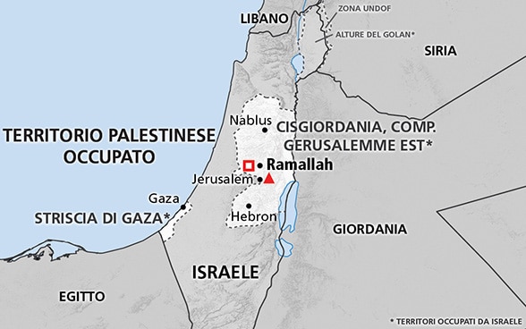Cartina del Territorio palestinese occupato