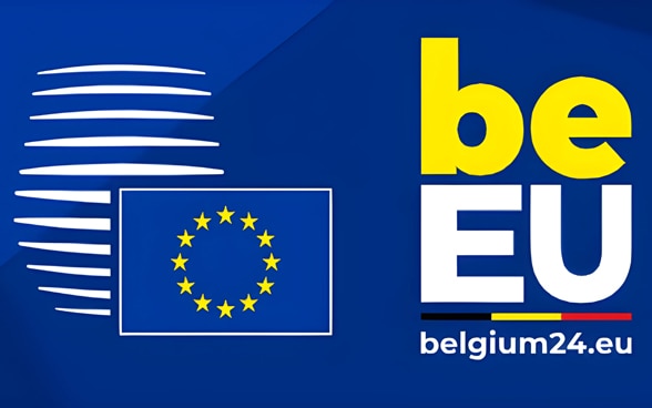 The logo of the Belgian Presidency of the Council of the EU.