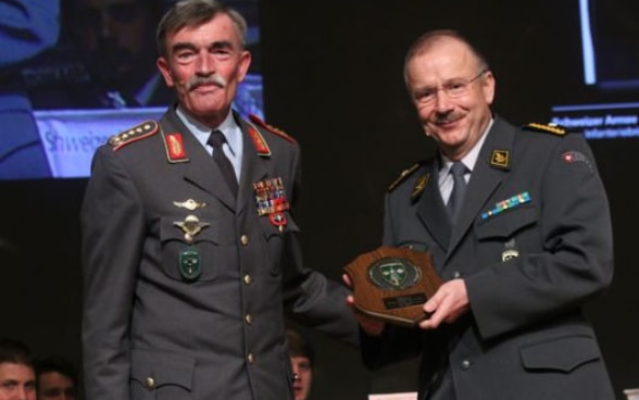 Photo Général Domröse et du Brigadier Martin Vögeli