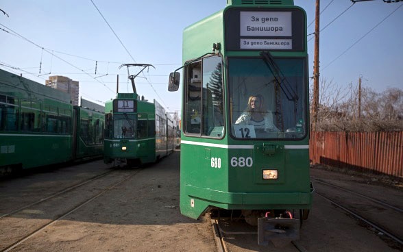Conductor in tram