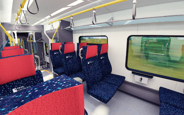 Illustration of the planned inside of a train