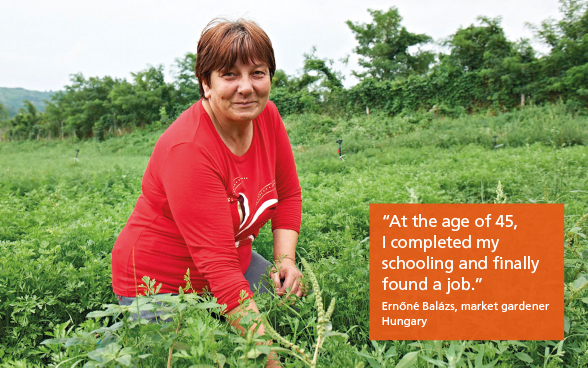 Ernőné Balázs, market gardener